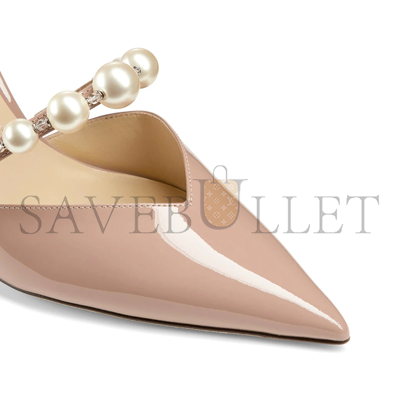 Ji*y Ch* aurelie 65 ballet pink patent leather pointed pumps aurelie65xkm
